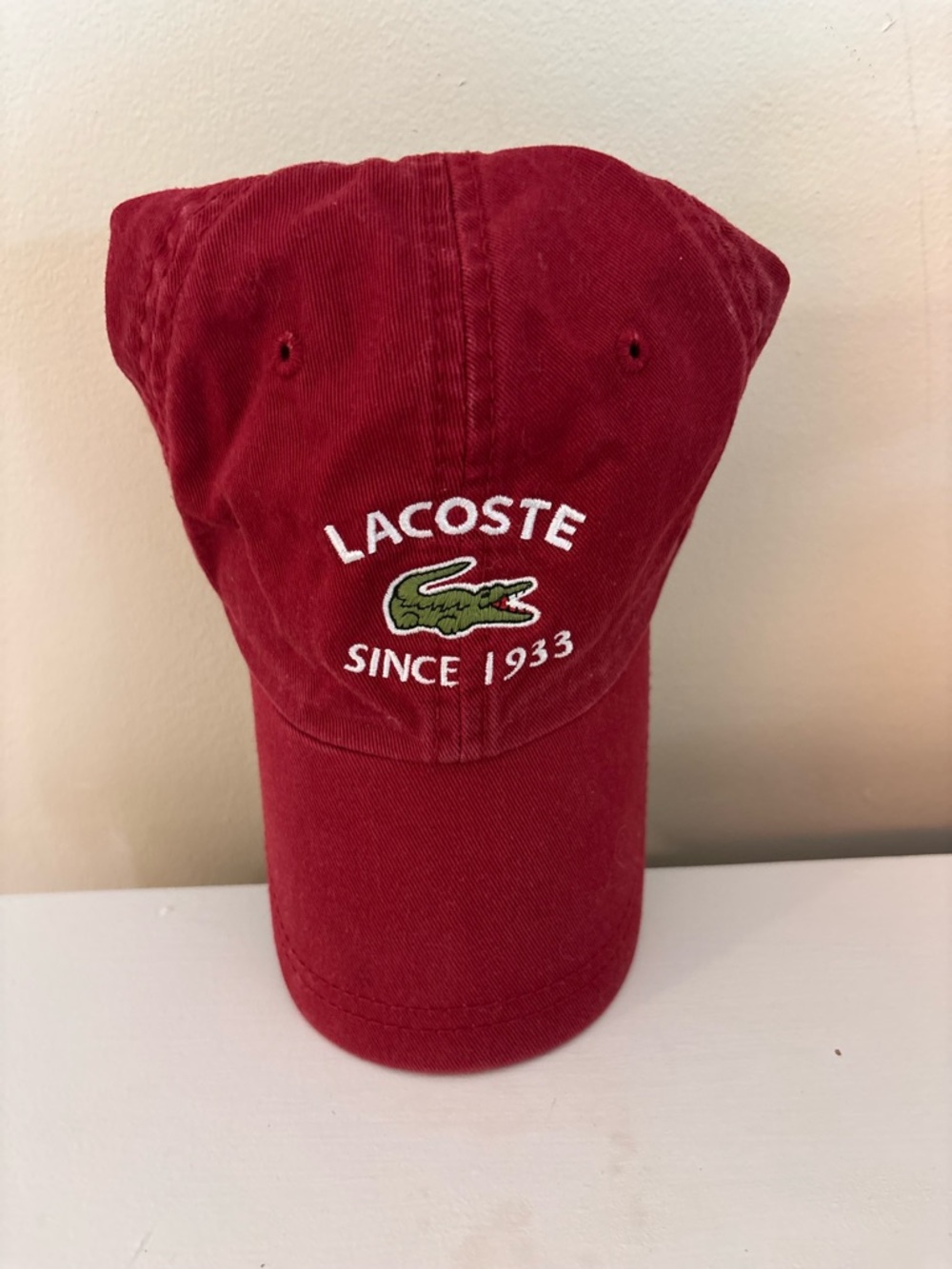 Lacoste Hat with Green Croc Logo